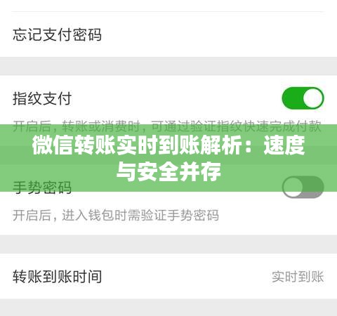 微信转账实时到账解析：速度与安全并存