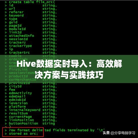 Hive数据实时导入：高效解决方案与实践技巧