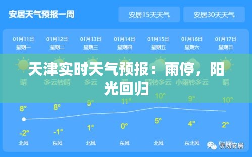 天津实时天气预报：雨停，阳光回归