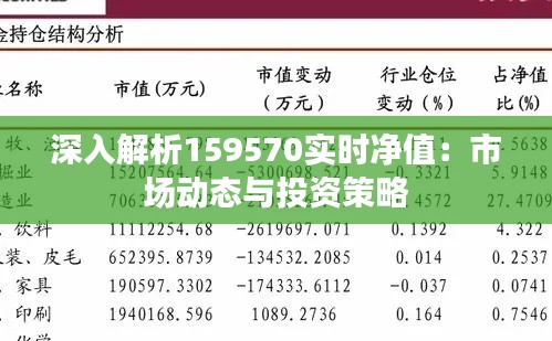 深入解析159570实时净值：市场动态与投资策略