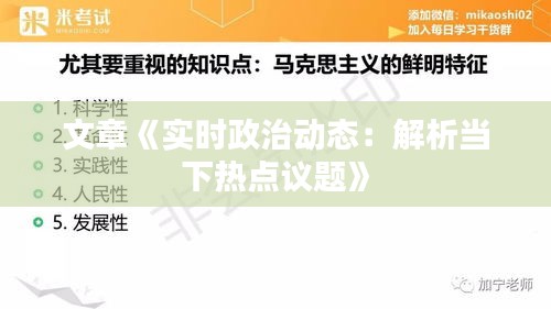 文章《实时政治动态：解析当下热点议题》