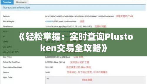 《轻松掌握：实时查询Plustoken交易全攻略》
