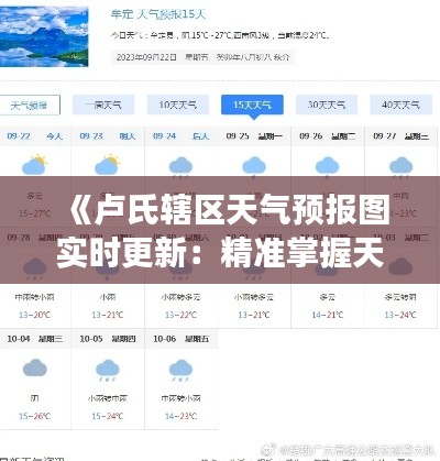 《卢氏辖区天气预报图实时更新：精准掌握天气变化》