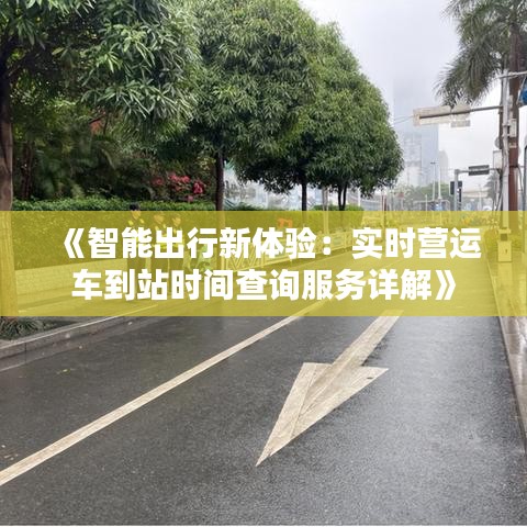 《智能出行新体验：实时营运车到站时间查询服务详解》