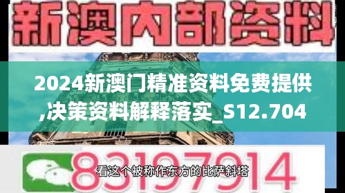 2024新澳门精准资料免费提供,决策资料解释落实_S12.704