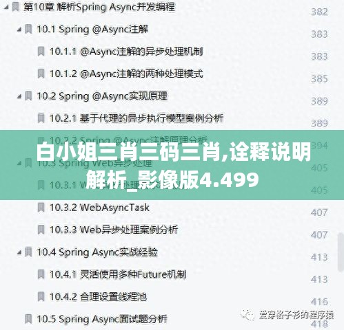 白小姐三肖三码三肖,诠释说明解析_影像版4.499