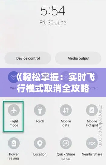 《轻松掌握：实时飞行模式取消全攻略》