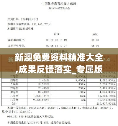 新澳免费资料精准大全,成果反馈落实_专属版9.789