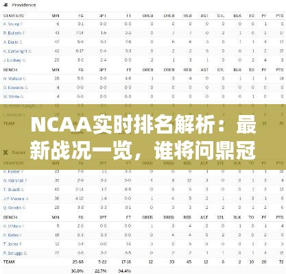 NCAA实时排名解析：最新战况一览，谁将问鼎冠军？