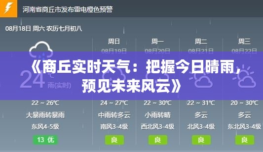 《商丘实时天气：把握今日晴雨，预见未来风云》