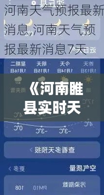 《河南睢县实时天气预报：精准把握天气变化》