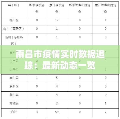 南昌市疫情实时数据追踪：最新动态一览