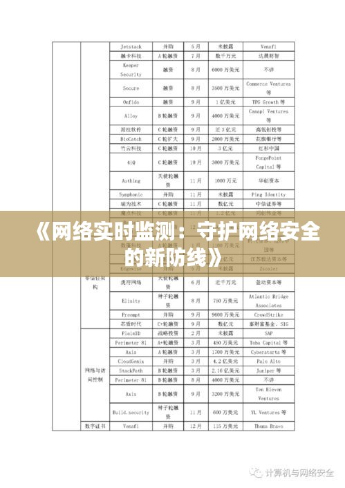 《网络实时监测：守护网络安全的新防线》