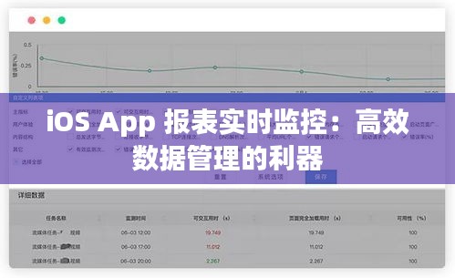 iOS App 报表实时监控：高效数据管理的利器