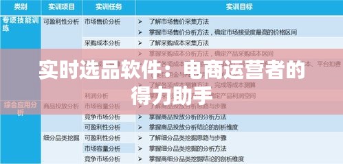 实时选品软件：电商运营者的得力助手