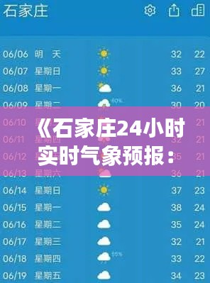 《石家庄24小时实时气象预报：精准掌握天气变化》