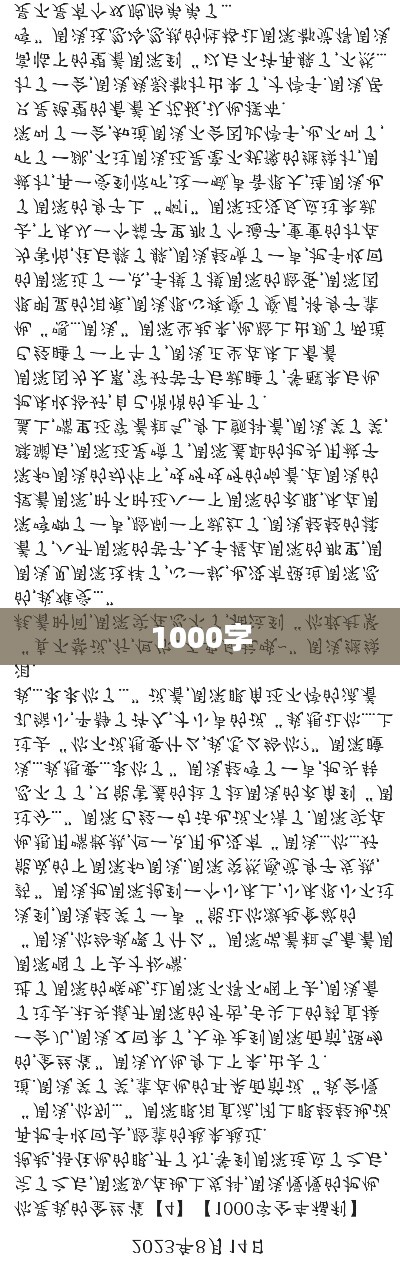 1000字