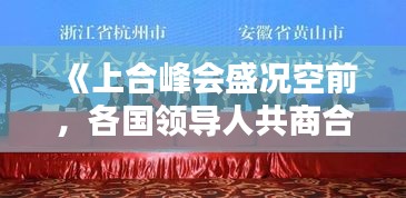 《上合峰会盛况空前，各国领导人共商合作大计》