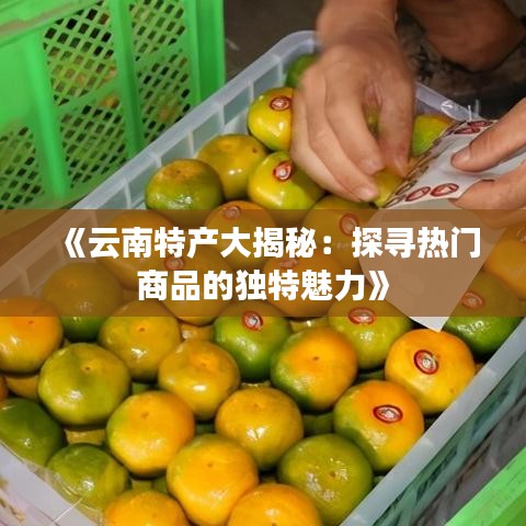 《云南特产大揭秘：探寻热门商品的独特魅力》