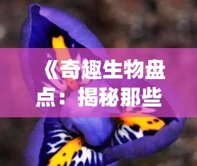 《奇趣生物盘点：揭秘那些令人惊叹的神秘生命体》