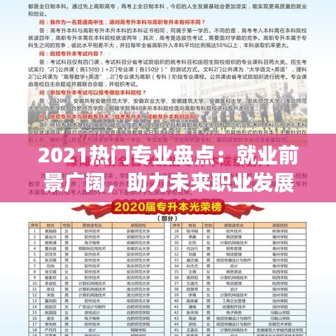 2021热门专业盘点：就业前景广阔，助力未来职业发展