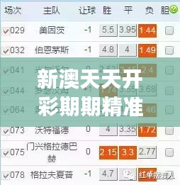 新澳天天开彩期期精准｜全面解答解释落实
