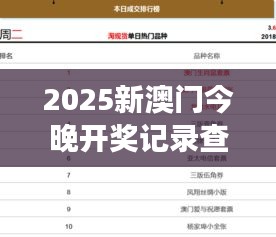 2025新澳门今晚开奖记录查询：逐梦精彩娱乐夜