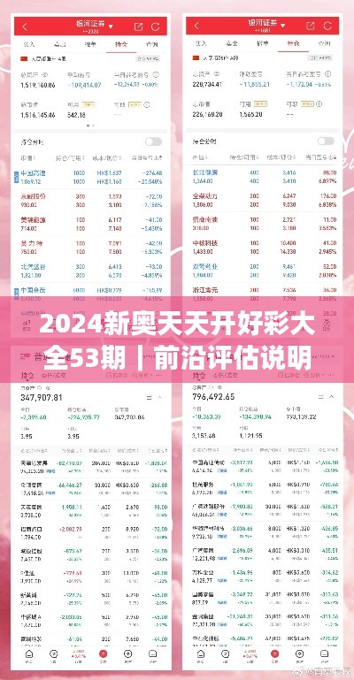 2024新奥天天开好彩大全53期｜前沿评估说明