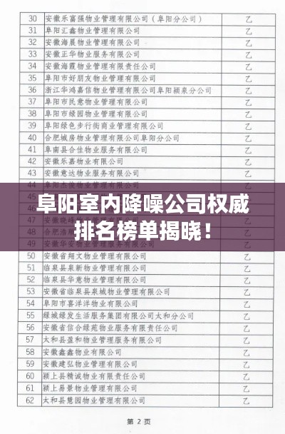 阜阳室内降噪公司权威排名榜单揭晓！