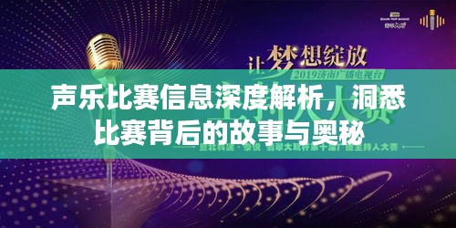 声乐比赛信息深度解析，洞悉比赛背后的故事与奥秘