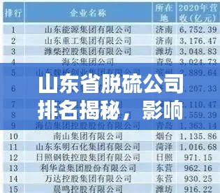 山东省脱硫公司排名揭秘，影响力深度解析