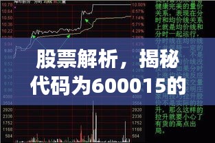 股票解析，揭秘代码为600015的股票走势与前景分析