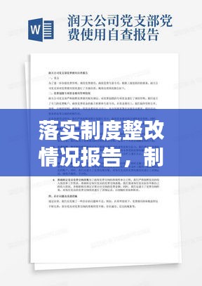 落实制度整改情况报告，制度落实情况汇报 