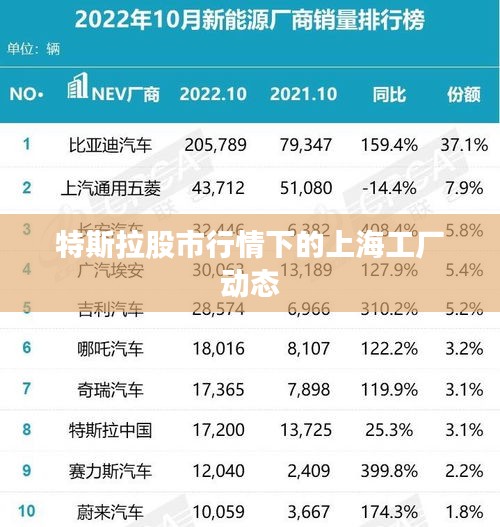 特斯拉股市行情下的上海工厂动态