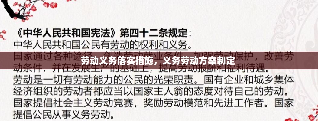 劳动义务落实措施，义务劳动方案制定 