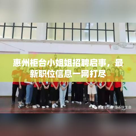 惠州柜台小姐姐招聘启事，最新职位信息一网打尽