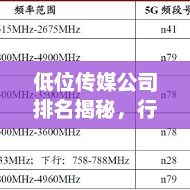 低位传媒公司排名揭秘，行业格局与发展趋势展望