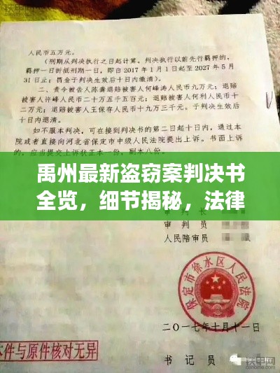 禹州最新盗窃案判决书全览，细节揭秘，法律公正可见